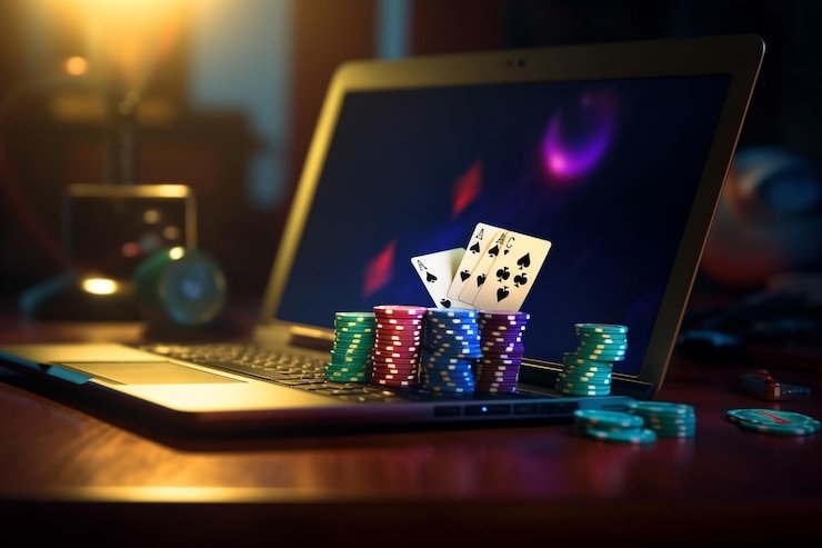 Multi-angle view of Caribbean Stud Poker dealer studio showing live cards and player interface on babe138 slot
