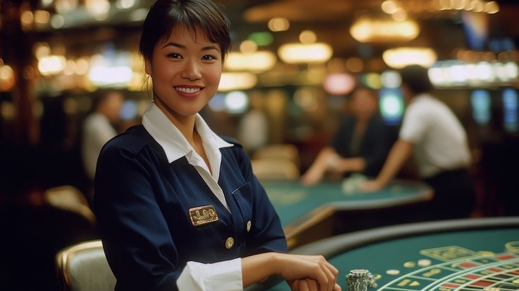 Mobile app showing Caribbean Stud Poker hand decision screen with fold and call buttons highlighted